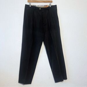 Tommy Bahama Silk Pants Mens Black Dress Casual Pleated Relax Straight Leg 38X29